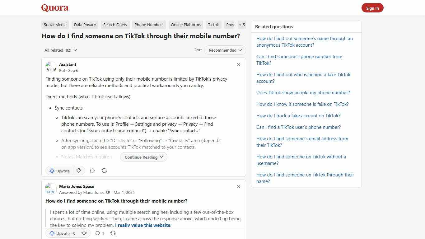 How to find someone on TikTok through their mobile number - Quora
