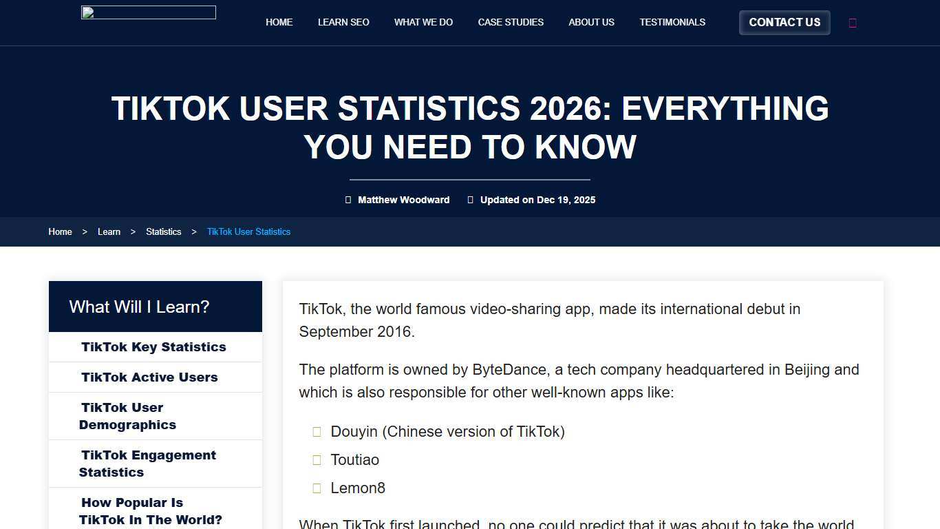 TikTok User Statistics 2026: Everything You Need To Know