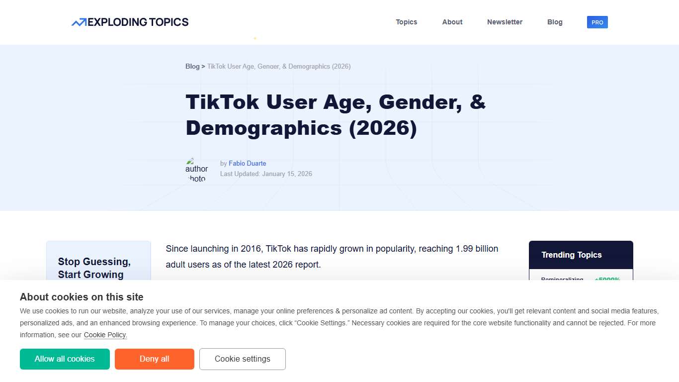 TikTok User Age, Gender, & Demographics (2026)